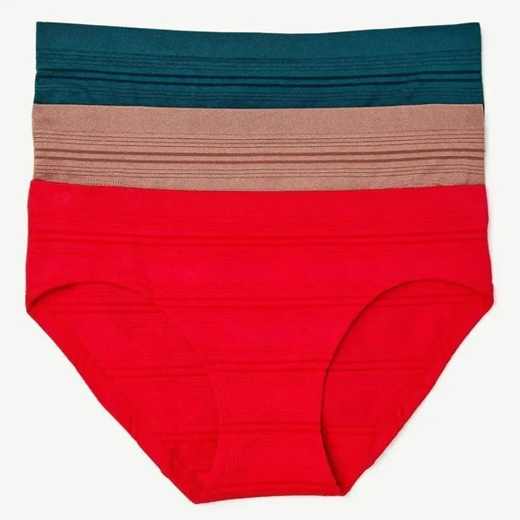 Joyspun seamless sheer stripe hipster panties 3 pack - Picture 1 of 2